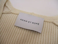 adam et Rope Vネック ニット アイボリー レディース アダムエロペ【中古】2-1030T♪