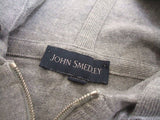 JOHN SMEDLEY ウール イングランド製 サイズXS ジップアップ パーカー グレー レディース ジョンスメドレー【中古】2-1129T♪