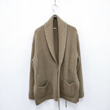 AURALEE SUPERFINE WOOL RIBKNIT GOWN ガウン A6AC07RK カーディガン カーキベージュ レディース オーラリー【中古】3-0117T▲