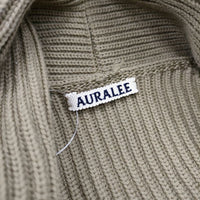 AURALEE SUPERFINE WOOL RIBKNIT GOWN ガウン A6AC07RK カーディガン カーキベージュ レディース オーラリー【中古】3-0117T▲