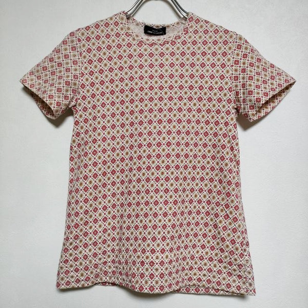 tricot COMME des GARCONS 総柄  Ｔシャツ カットソー AD2002  レッド ホワイト レディース トリココムデギャルソン【中古】3-0628S∞