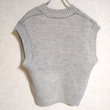 MHL. NATURAL WOOL リブベスト 595-1261501 サイズ2 ベスト グレー レディース エムエイチエル【中古】3-0904T△