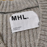 MHL. NATURAL WOOL リブベスト 595-1261501 サイズ2 ベスト グレー レディース エムエイチエル【中古】3-0904T△