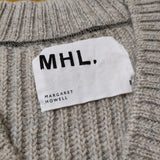 MHL. NATURAL WOOL リブベスト 595-1261501 サイズ2 ベスト グレー レディース エムエイチエル【中古】3-0904T△