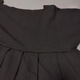DANIELA GREGIS ギャザー LANA100％ ウール ドレス ワンピース ブラック レディース ダニエラグレジス【中古】3-1126T∞