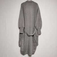 cloth&cross Hug O War モヘヤ パフスリーブロングニットガウン 定価36300円 カーディガン 22AW グレー レディース クロス＆クロス ハグオーワー【中古】3-1203T∞