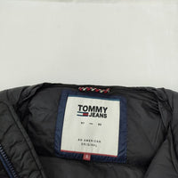 TOMMY JEANS サイズS ダウンジャケット ネイビー ブラック レディース トミー ジーンズ【中古】3-1106A☆