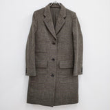 MARGARET HOWELL/Lovat 578-8212003 MILL CHECK WOOL チェック チェスターコート ブラウン マーガレットハウエル/ラバット【中古】3-1118A♪