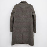 MARGARET HOWELL/Lovat 578-8212003 MILL CHECK WOOL チェック チェスターコート ブラウン マーガレットハウエル/ラバット【中古】3-1118A♪