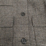 MARGARET HOWELL/Lovat 578-8212003 MILL CHECK WOOL チェック チェスターコート ブラウン マーガレットハウエル/ラバット【中古】3-1118A♪