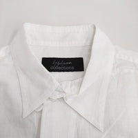 Yohji Yamamoto collections FG-B82-006 ロング丈 サイズ2 ユニセックス 半袖シャツ 22SS ホワイト ヨウジヤマモト【中古】3-0815S♪