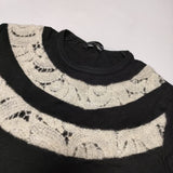 tricot COMME des GARCONS 刺繍 セーター ニット 90年代 AD1997 ブラック レディース トリココムデギャルソン【中古】3-0917T∞