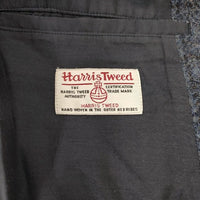 無印良品/HARRIS TWEED ハリスツイード ウール サイズS フード付き チェック柄 ダッフルコート ブルー レディース 無印良品/ハリスツイード【中古】3-1103A◎