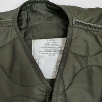 Rothco LINER/FIELD JACKET キルティングライナーコート X-SMALL ミリタリー ノーカラー コート カーキ レディース ロスコ【中古】3-1223T♪