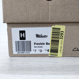 Clarks 新品 Freckle Bar スウェード サイズUK7 ワンストラップ フラット シューズ・靴 ネイビー レディース クラークス【中古】3-1109T◎