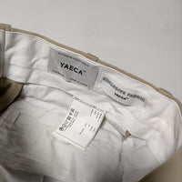 YAECA CHINO CLOTH PANTS WIDE TAPERED 61607 29 ワイドテーパード チノパンツ ベージュ レディース ヤエカ【中古】3-1102G∞