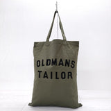 R&D.M.Co- OMT PRINT TOTE BAG ロゴトートバッグ コットン トートバッグ カーキ レディース オールドマンズテーラー【中古】3-1113G◎