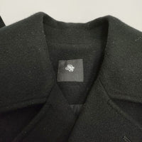 maison de SOIL メルトンウール WOOL DOUBLE BREASTED COAT ベルト付き サイズ2 コート ブラック レディース メゾンドソイル【中古】3-1118A♪