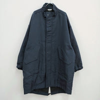 kontor 新品 NYLON TWILL FISHTAIL COAT M-65 ミリタリーコート サイズ1 定価77000円 コート ネイビー メンズ コントール【中古】3-1112T♪