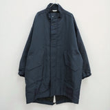 kontor 新品 NYLON TWILL FISHTAIL COAT M-65 ミリタリーコート サイズ1 定価77000円 コート ネイビー メンズ コントール【中古】3-1112T♪