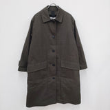 MHL. PROOFED COTTON NYLON TWILL ダウンライナー付き 定価58300円 サイズ0 ステンカラーコート カーキ レディース エムエイチエル【中古】3-1108A☆