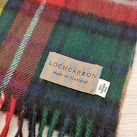 LOCHCARRON ウール チェック フリンジ ストール マフラー グリーン 多色 レディース ロキャロン【中古】3-1212T◎