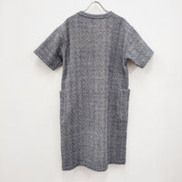 ts(s) SleeveT Dress 定価38500円 半袖 ウール サイズ1 ワンピース ブルー ホワイト レディース ティーエスエス【中古】3-1119T◎