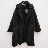 COGTHEBIGSMOKE 新品 GIGI RAGLAN COAT エコファー 定価79200円 サイズ1 コート 22AW ブラック コグ ザ ビッグスモーク【中古】3-1116A♪