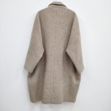 ARGUE ALPACA WOOL BOXY COAT ウールアルパカ オーバーサイズコート ボタンレス チェスターコート ベージュ アギュー【中古】3-1202A♪