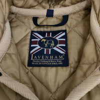LAVENHAM 英国製 フード付き サイズ36 キルティングジャケット ベージュ レディース ラベンハム【中古】3-1215T♪