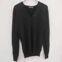 JOHN SMEDLEY ウール100％ イギリス製 サイズS セーター ニット ブラック レディース ジョンスメドレー【中古】3-1225T☆