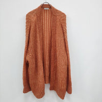 seagreen SHAGGY MOHAIR CARDIGAN ウール混 LSEA21A9591-K ニット カーディガン オレンジ レディース シーグリーン【中古】3-1225T☆