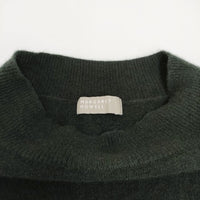 MARGARET HOWELL 578-2261003 WOOL CASHMERE ウールカシミヤモックネックベスト 22AW カーキ レディース マーガレットハウエル【中古】3-1215T♪