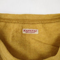 KAPITAL ラムウール天竺ベルジスリーブベルTシャツ サイズ1 ニット イエロー レディース キャピタル【中古】3-1226T◎