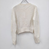 H BEAUTY&YOUTH ALPACA BOUCLE CROPPED KNIT PULLOVER 定価24200円 アルパカ混 セーター ニット アイボリー系 レディース エイチビューティアンドユース【中古】4-0106T☆