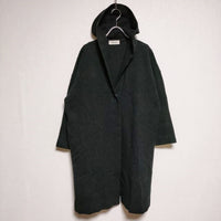 evam eva press wool hooded coat 定価44000円 E193K045 フード付き コート チャコールグレー レディース エヴァムエヴァ【中古】4-0120T∞