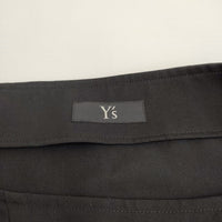 Y's WOOL GABARDINE FLARED SKIRT WITH GUSSETS 定価57200円 ロングスカート 23AW ブラック グレー レディース ワイズ/Yohji【中古】4-0113T♪