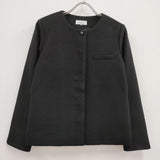 atelier naruse 未使用品 beaver wool no collar jacket フォーマルライン 定価34100円 ノーカラージャケット アトリエナルセ【中古】4-0124T♪