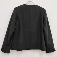 atelier naruse 未使用品 beaver wool no collar jacket フォーマルライン 定価34100円 ノーカラージャケット アトリエナルセ【中古】4-0124T♪