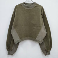 TODAYFUL Brushed Remake Sweat リメイク ワイド ショート丈 スウェット カーキ レディース トゥデイフル【中古】4-0206T♪