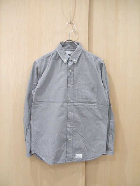 UTILITY GARMENTS ボタンダウンシャツ サイズ1 U15A-05SH01C 長袖シャツ グレー メンズ  ユーティリティガーメンツ【中古】0-0515M♪