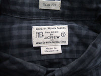 J.CREW ギンガムチェックシャツ サイズS 長袖シャツ ブラック メンズ  ジェイクルー【中古】0-0515M♪