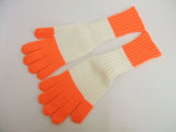 EZ DO by EACH TIME 新品 Border Gloves サイズM 手袋 オレンジ ホワイト メンズ イーチタイム【中古】1-0311T♪