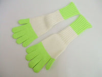 EZ DO by EACH TIME 新品 Border Gloves サイズS 手袋 イエロー ホワイト メンズ イーチタイム【中古】1-0311T♪
