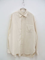 Name. NMSH-21AW-001 ASYMMETRIC ROUND CUT SHIRT 長袖シャツ コーデュロイ アイボリー サイズ2 ネーム【中古】1-1029T♪