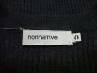 nonnative DWELLER SWEATER WOOL YARN WAFFLE チャコール ニット カットソー セーター チャコールグレー メンズ  ノンネイティブ【中古】2-0124T▲