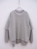 WELLDER Layered Sleeves Crewneck 定価38500円 スウェット グレー メンズ  ウェルダー【中古】2-0123T♪