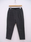 SOPHNET. 2 TUCK CHECK EASY CROPPED PANT FABRIC BY SOLOTEX チェック パンツ グレー ブラック メンズ  ソフネット【中古】2-0216T♪