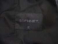 SOPHNET. 2 TUCK CHECK EASY CROPPED PANT FABRIC BY SOLOTEX チェック パンツ グレー ブラック メンズ  ソフネット【中古】2-0216T♪