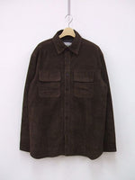 Deadwood SHORELINE SHIRT SUEDE 新品タグ付 レザー スエード S 長袖シャツ ブラウン メンズ デッドウッド【中古】2-0822T∞#